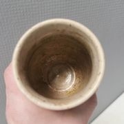 Small vase in beautiful beige glaze. Denmark 1970-80s