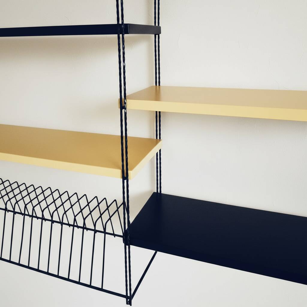 Metal string shelf