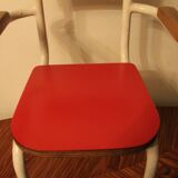 Vintage schoolboy chair in formica and wood