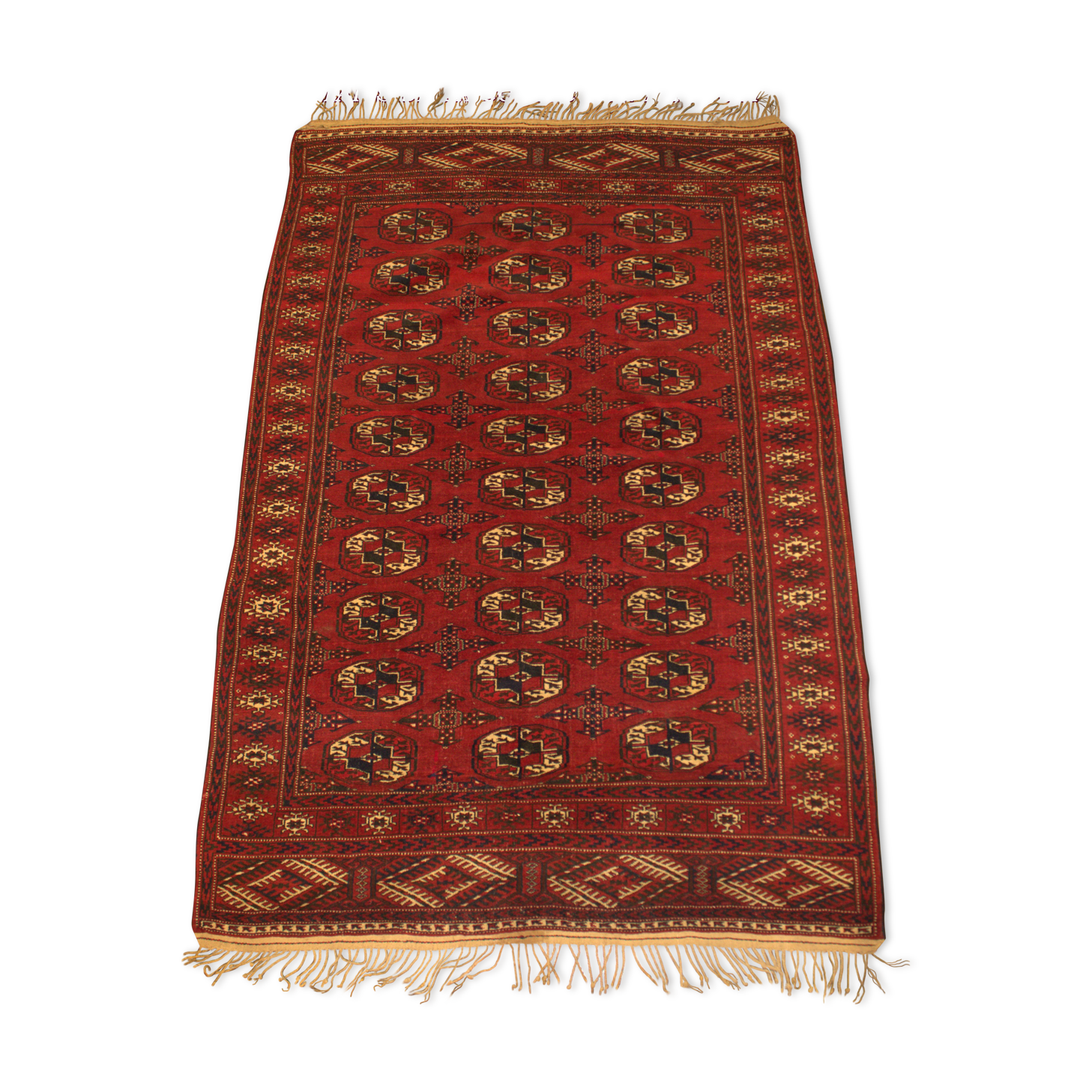 Tapis turkmene boukhara royal ancien 1950 - 152x232cm