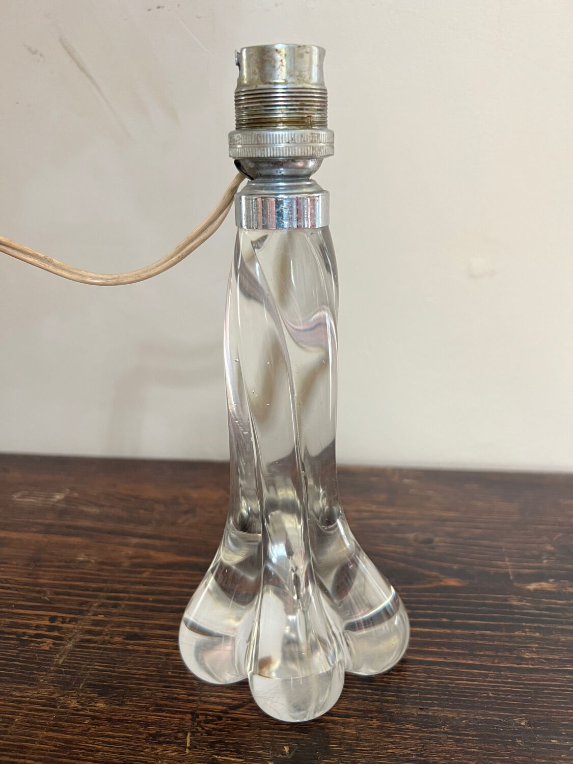 Crystal bedside lamp foot