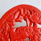 Dessous de plat coq rouge