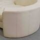 BRETZ Eves Island Creme, 4-Seater Sofa in Leather
