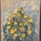 Swedish Oil on Canvas – “Flower” by S. Koskinen – Dated 1978