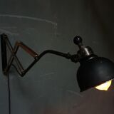 Old industrial scissor lamp machine lamp