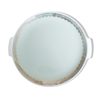 Service de plats Villeroy et Boch, en faience blanche et verte, Mettlach, France Saar