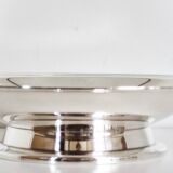 Dish on a silver-plated metal pedestal Christofle, made in France, compote dish.