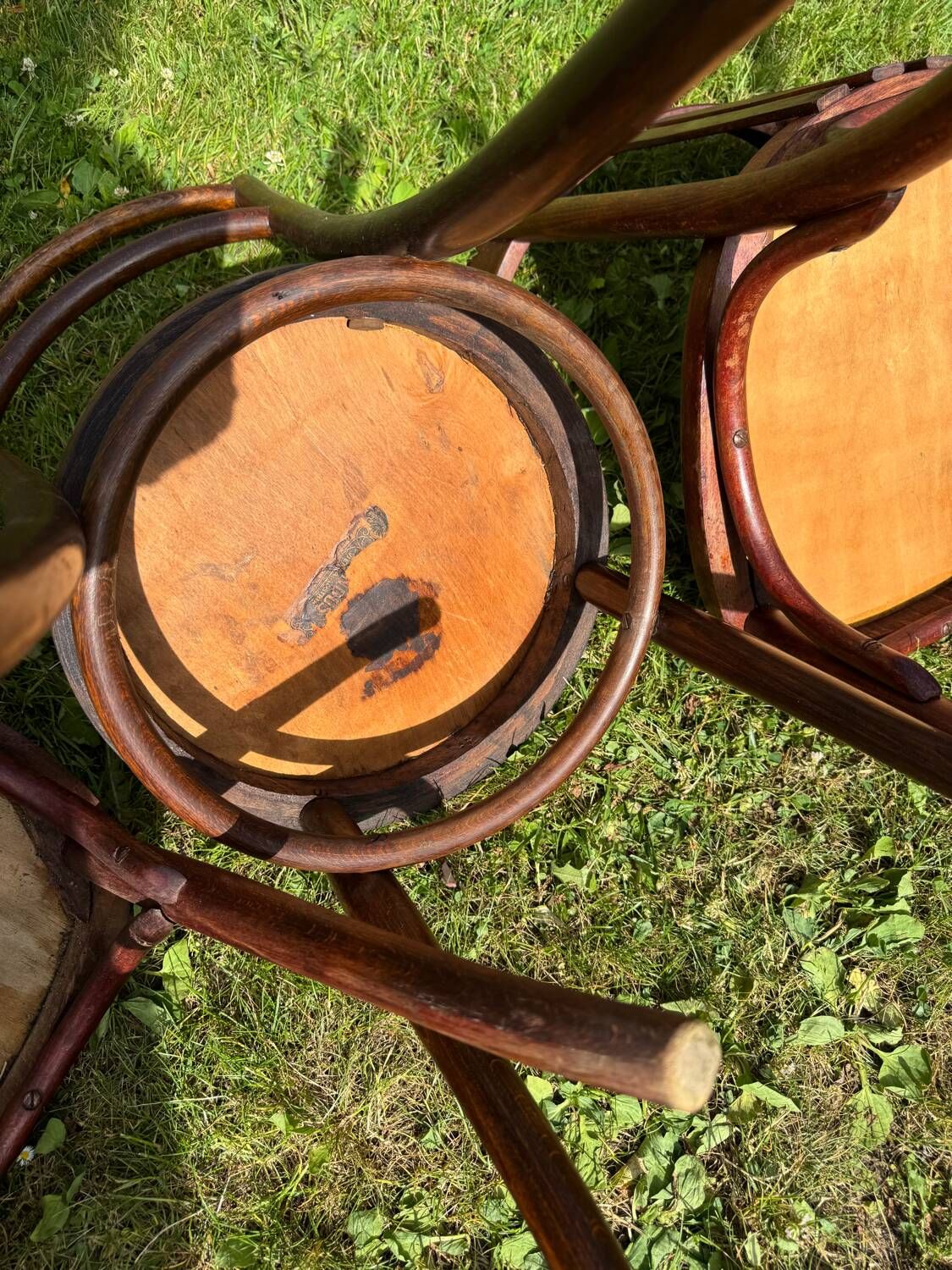 Set of 6 Thonet and Fishel bistro chairs, early 20th century