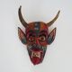 Art populaire mexicain masque diable en bois sculpté avec corne