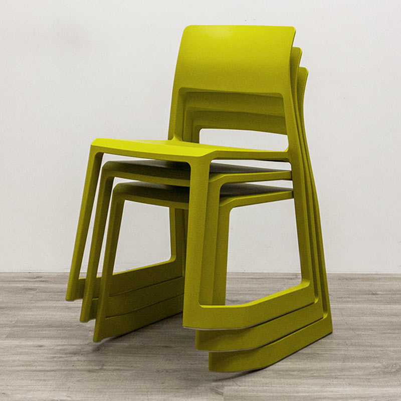Vitra tip ton yellow-green reclining chair