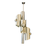 Designer Silver Lamp with Four Silver-Top Bulbs