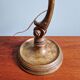 Lampe de bureau art déco en bronze et tulipe signée Schneider, années 1920
