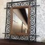 Moroccan mirror in wrought iron  52x62cm