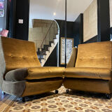 Modular armchairs with wheels year 70