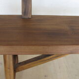 Oiled solid elm backrest bench
