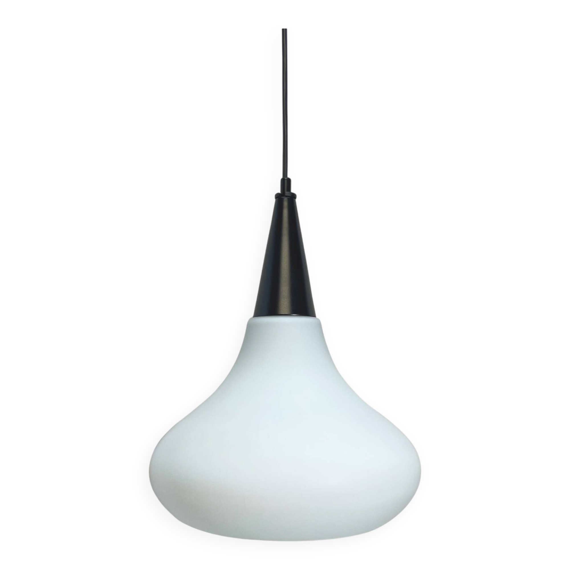 Vintage pendant lamp made of opal glass