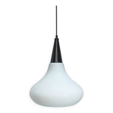 Vintage pendant lamp made of opal glass