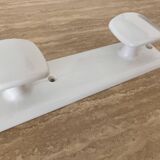 Wall-mounted coat rack Triple white coat hook Syla 70s