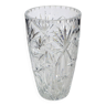 Large Bohemian Handcut Crystal Vase Star Motif Lead Crystal 1980