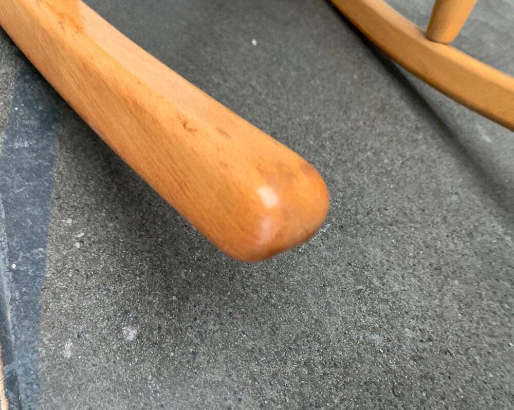 Mid-Century rocking chair model WK-S 7 in beech by Arno Lambrecht for Wk Möbel, 1950s.