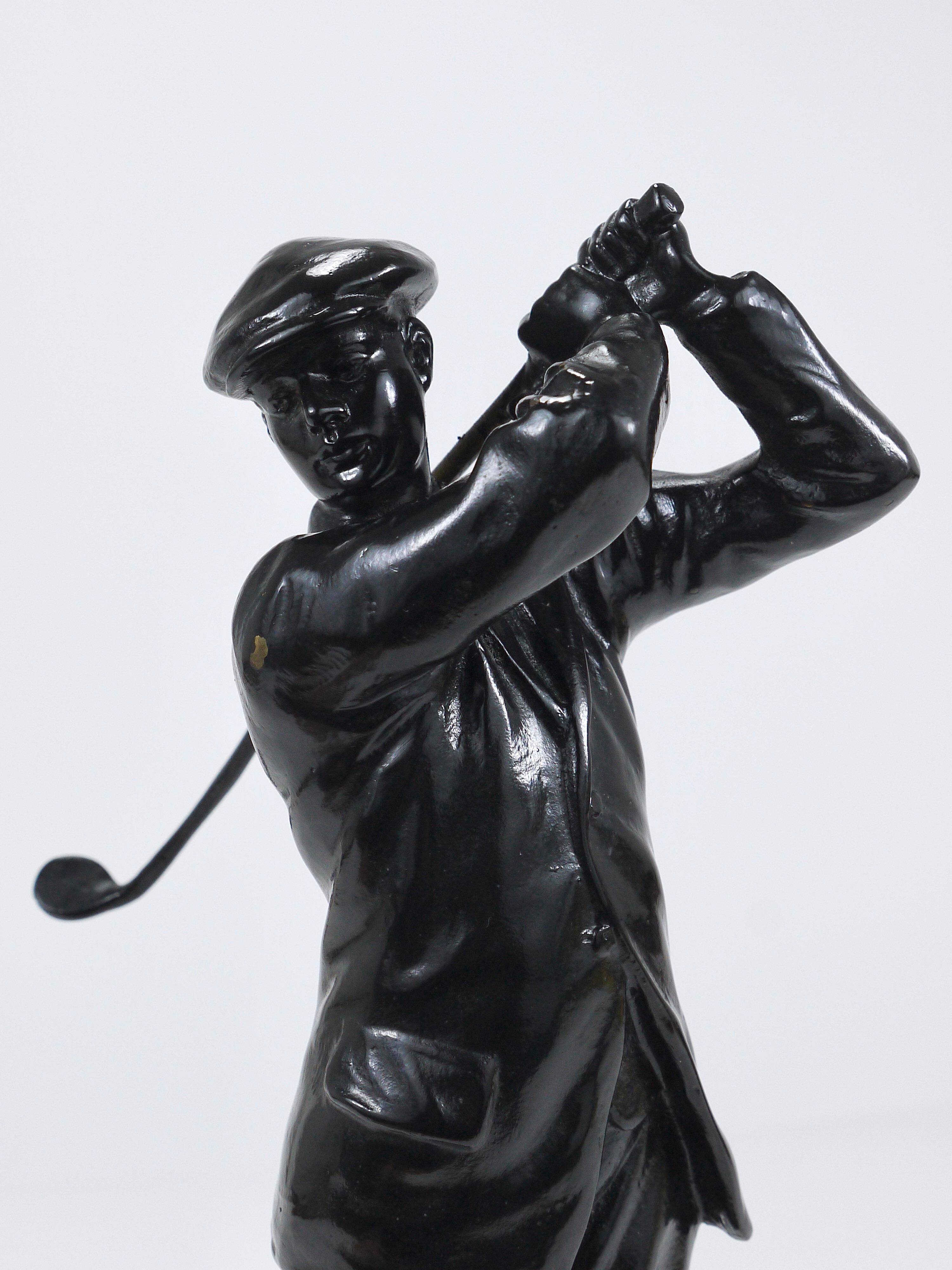 Bronze statue of the golfer Harry Vardon from the 1920s, Richard Thuss, Argentor Vienna.
