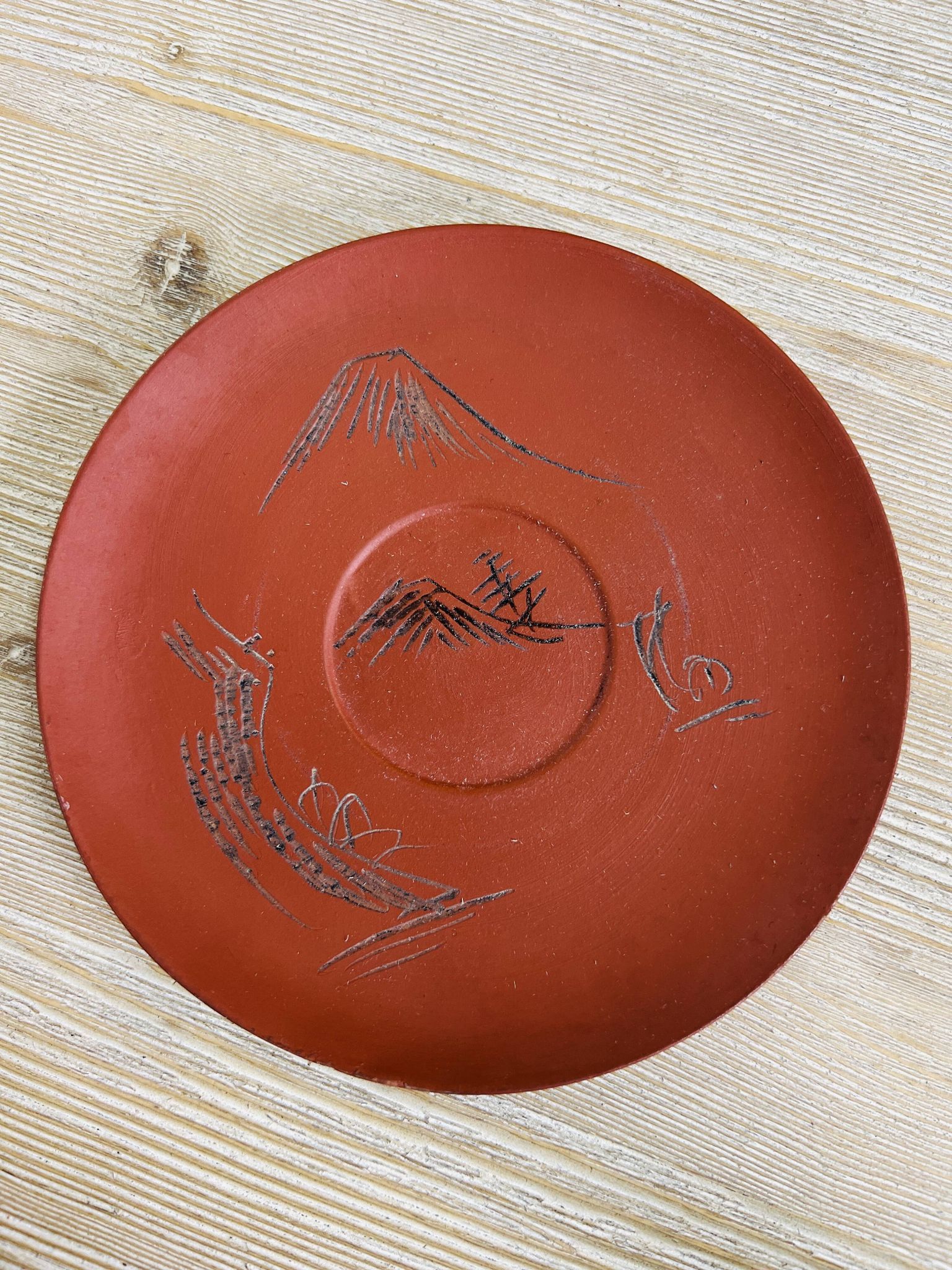 Set of 6 Cups and Japanese Terracotta Saucers