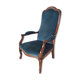 Voltaire armchair velvet striped blue