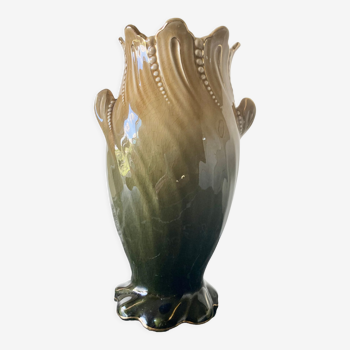 Art Nouveau earthenware vase by Antoine Gustave de Bruyn