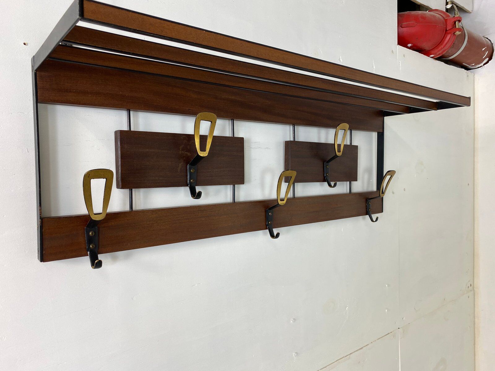 Modernist teak brass - 1950s metal