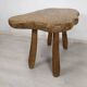 Table basse bois brutaliste