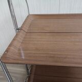 Vintage coffee table, bar, folding side table on wheels
