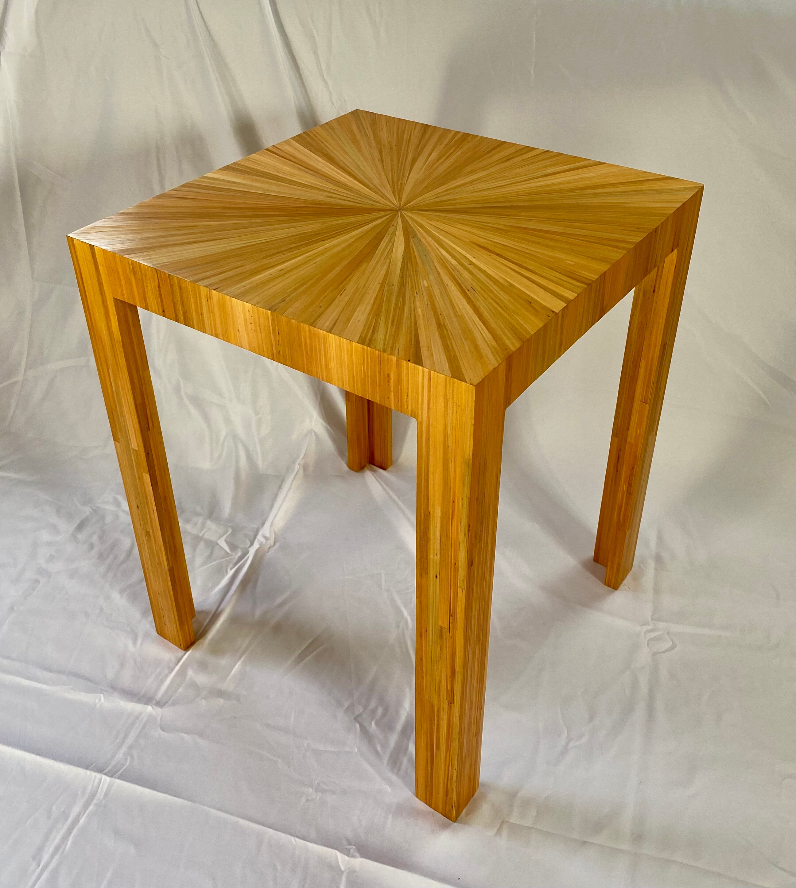 End of sofa straw marquetry