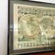 Vintage world map frame "World Map by Peter Schenk The Elder 1645-1715"