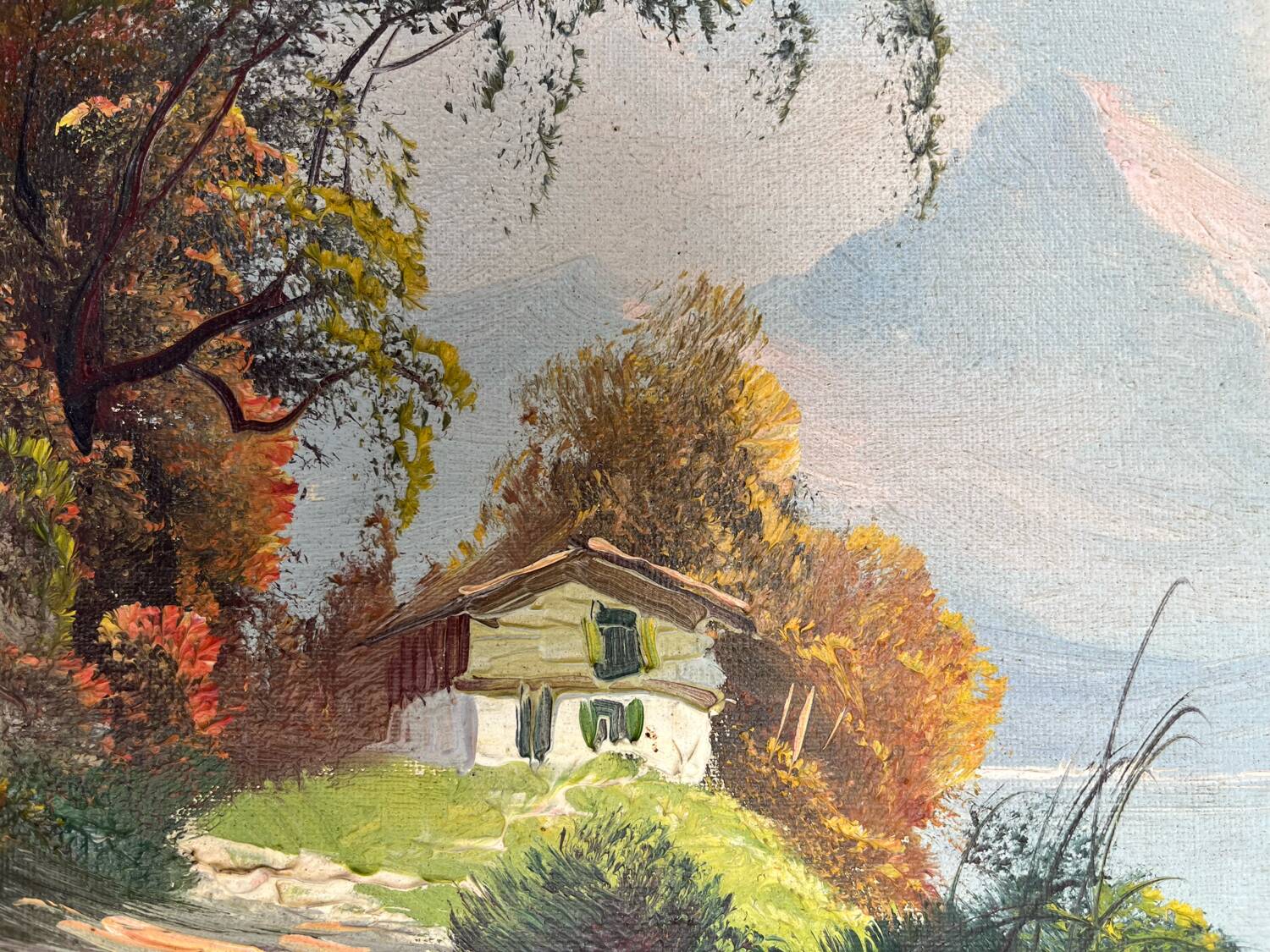 Painting: oil on canvas - mountain landscape
