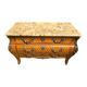 Commode style Louis XV marquetée – plateau marbr