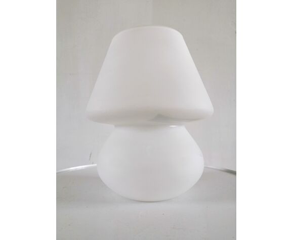 Lampe champignon en verre vintage design Habitat modèle Alpha années 90