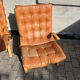 Rare 1970s Danish Modern 'Miljø' Easy Chairs in Cognac Aniline Leather