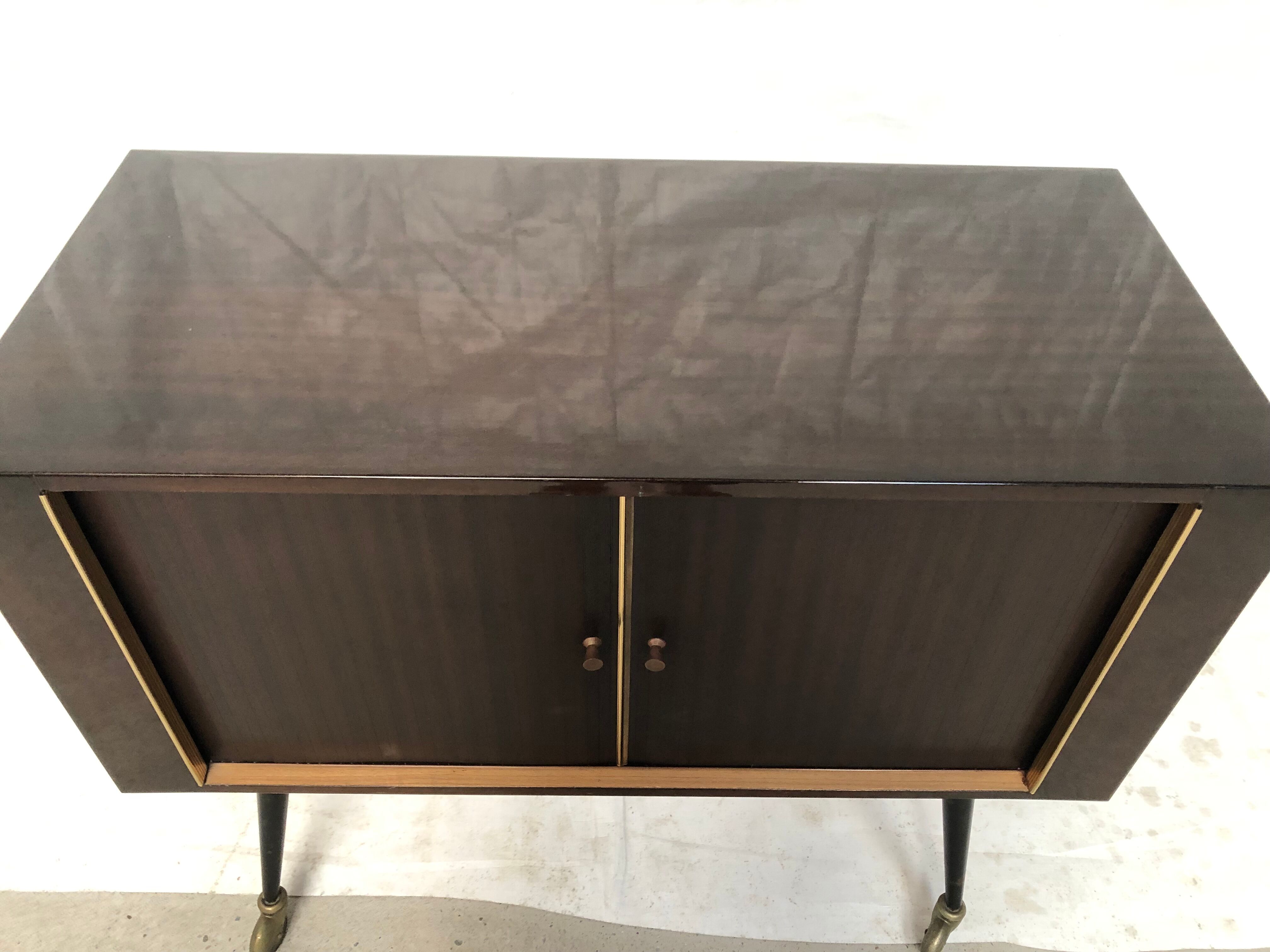 Storage cabinet bar on wheels vintage 50s /60s