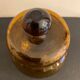 Jam maker or candy maker in amber yellow glass signed Biot