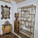 Vintage 1970s golden designer shelf