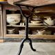 Oblong bistro table in Caunes stone and black cast iron, 120 x 60 cm