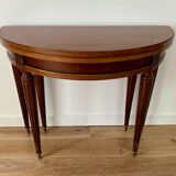 Half-moon table in mahogany from Honduras Louis XVI style