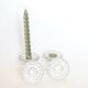 Pair of glass candlesticks