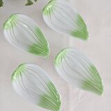Set of 4 vegetable slip bowls