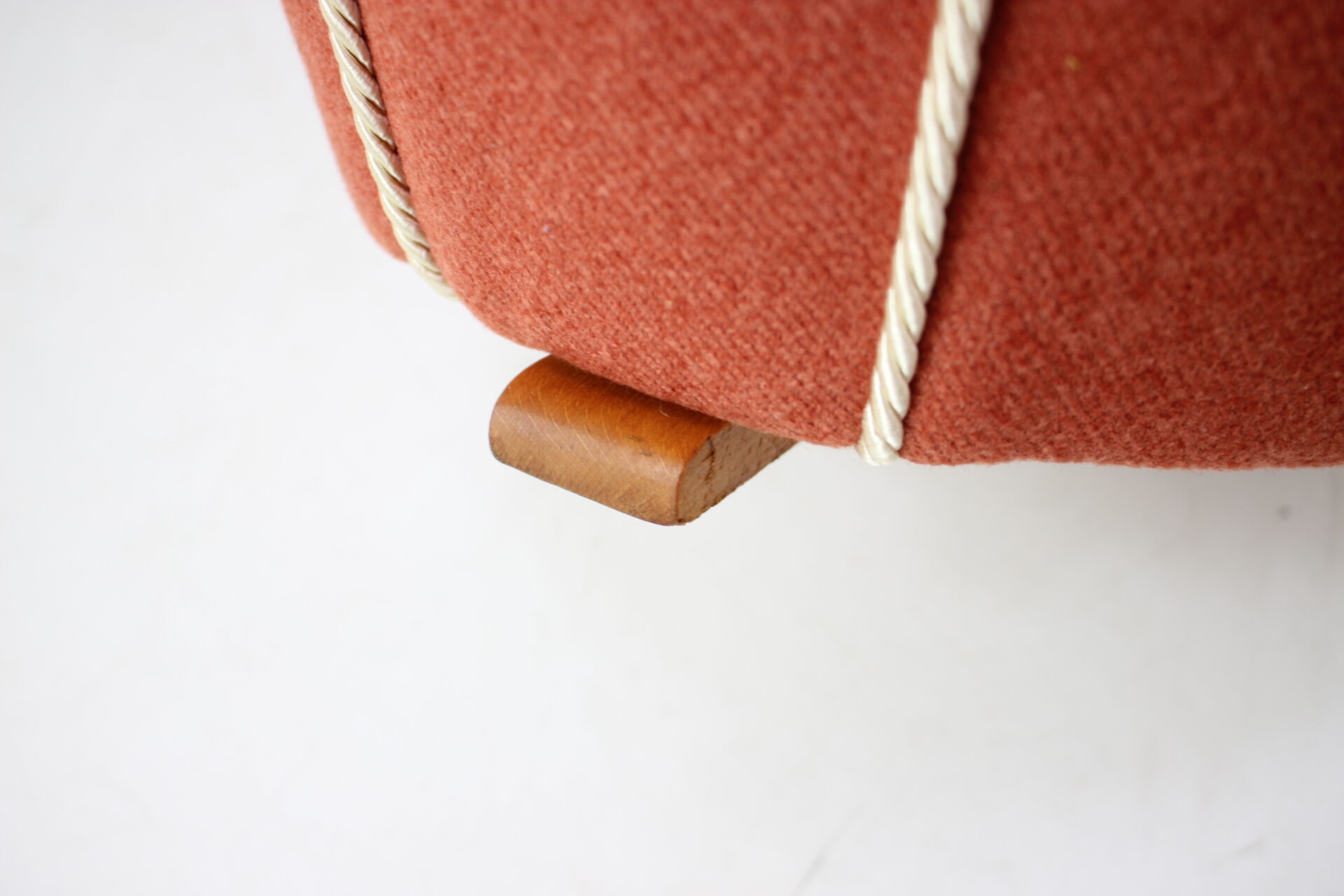 Vintage tabouret designed by Jindřich Halabala, 1950's.