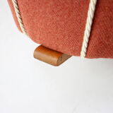 Vintage tabouret designed by Jindřich Halabala, 1950's.