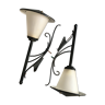 Paire de lanternes appliques 1960 type holophane