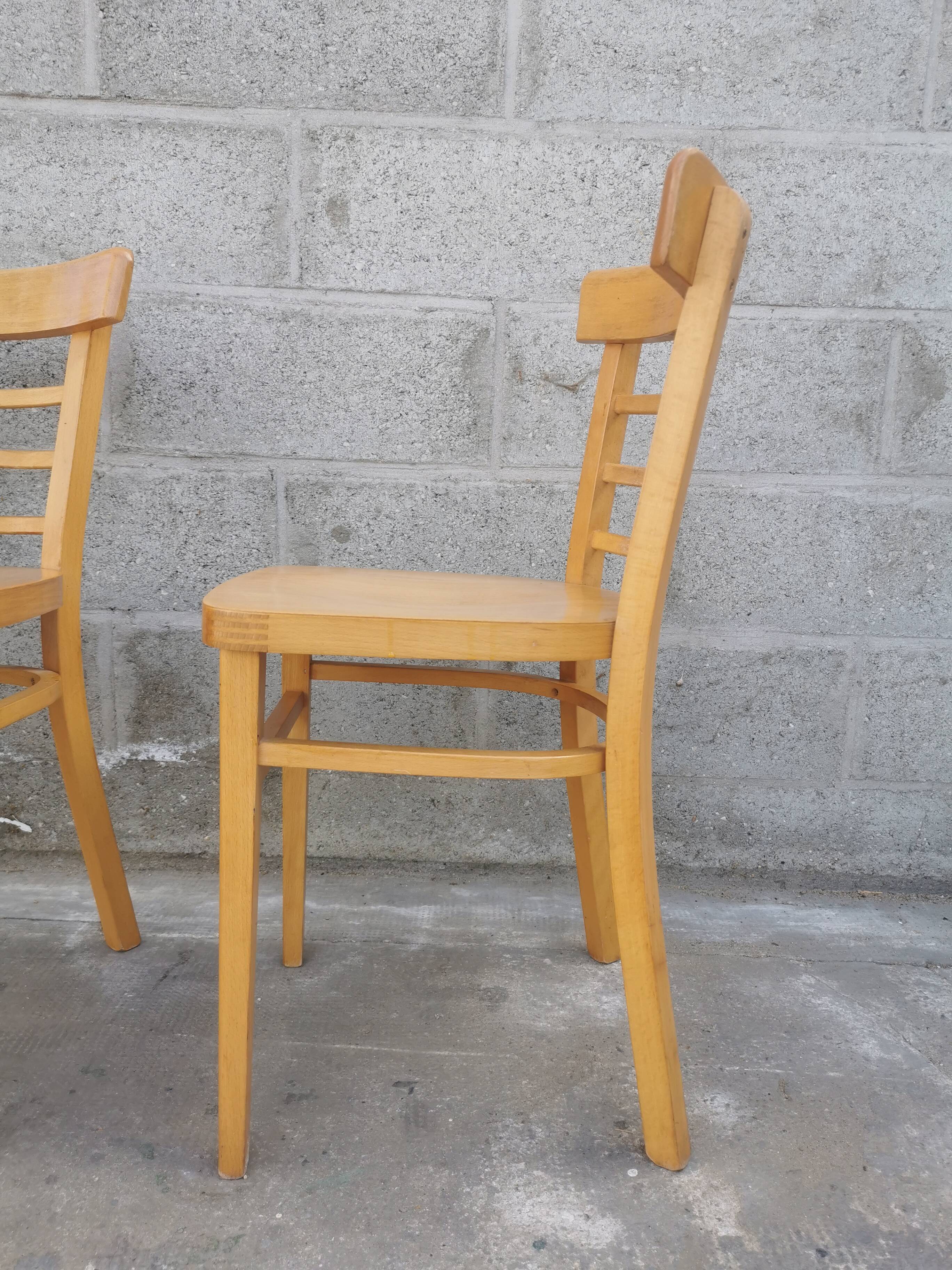 Set de quatre chaises bistrot Baumann