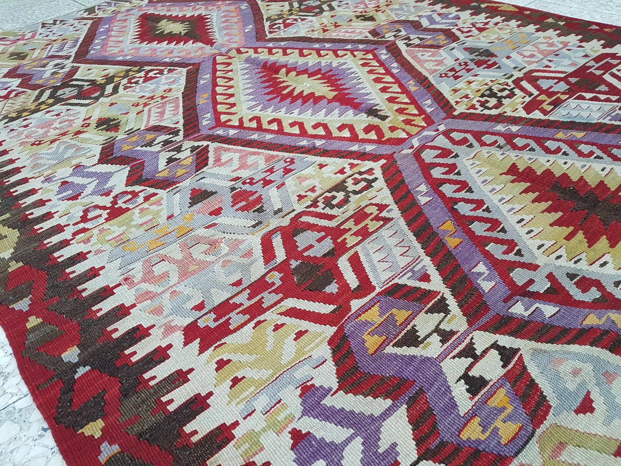 Vintage Turkish kilim, handwoven, 150x292 cm.