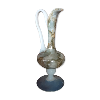 Green marbled opaline pitcher